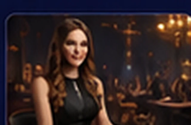 Live casino dealer at a gaming table