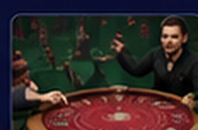 Casino roulette table and dealer